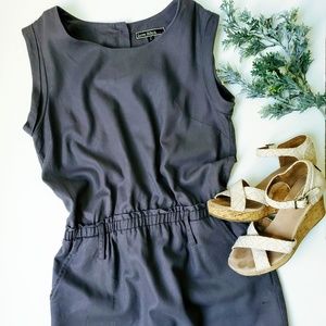 Love Stitch | Charcoal Sleeveless Linen Midi Dress